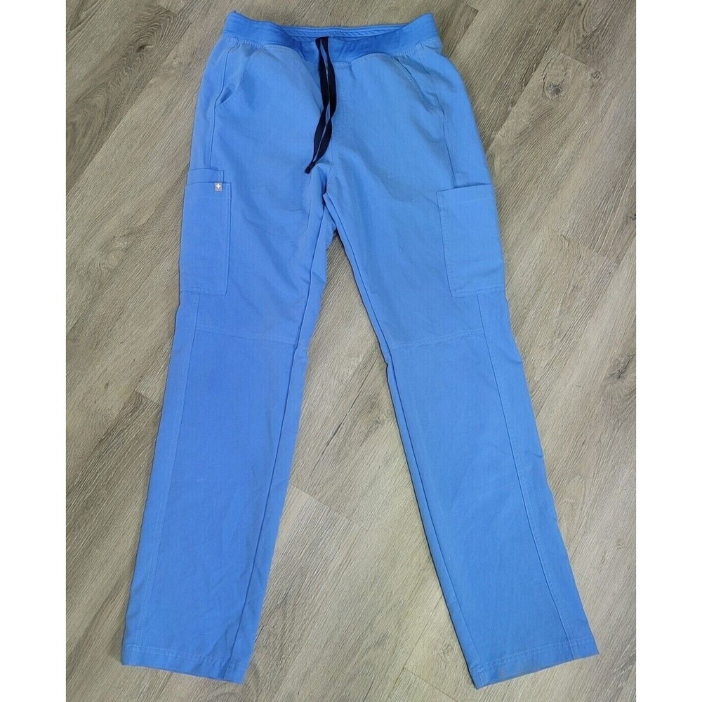 FIGS Cairo Mens Blue Scrub Cargo Pants Size 2XL Tall zipped pockets NEW